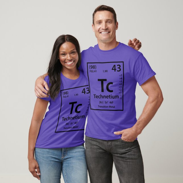 Camiseta Elemento de tecnécio (preto) (Unissex)
