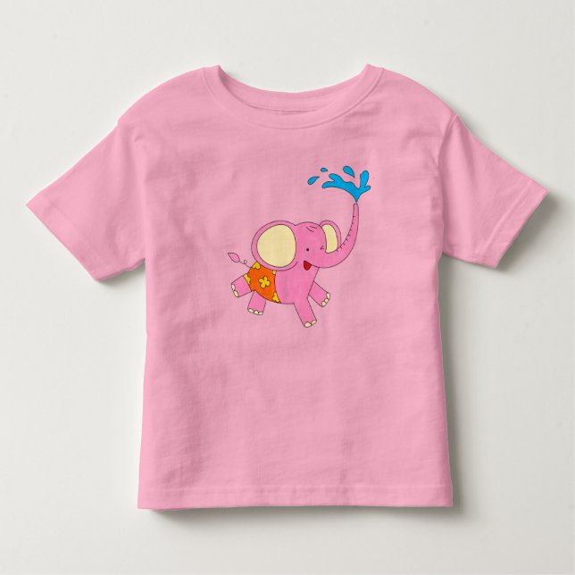 Camiseta Elemento Design de Elefante para Bebê (Frente)