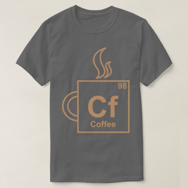 Camiseta Elemento do café (Frente do Design)