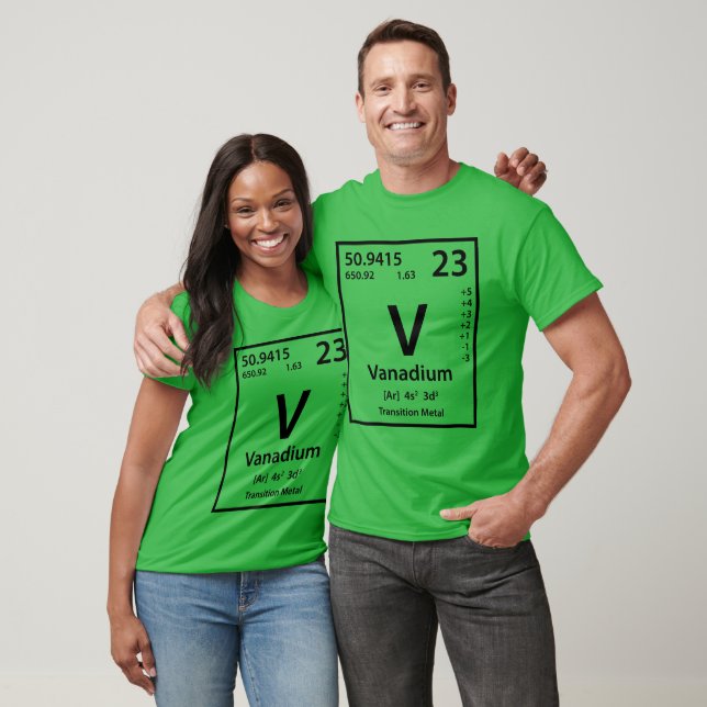 Camiseta Elemento do vanádio (preto) (Unissex)