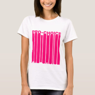Camiseta Elemento gráfico moderno rosa-quente Pro Choice le
