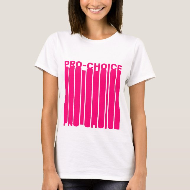 Camiseta Elemento gráfico moderno rosa-quente Pro Choice le (Frente)