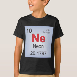 Camiseta Elemento individual de néon da mesa periódica