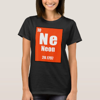 Camiseta Elemento Neon Da Química Mesa Periódica Para S