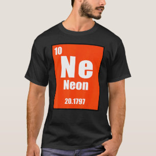 Camiseta Elemento Neônio Da Tabela Periódica De Química Par