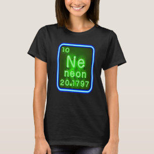 Camiseta Elemento Neônio Da Tabela Periódica De Química Par