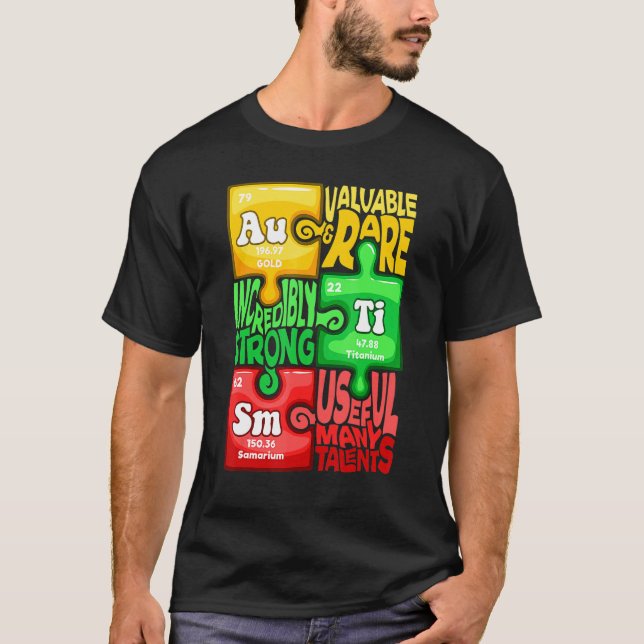 Camiseta Elemento Químico Autismo (Frente)