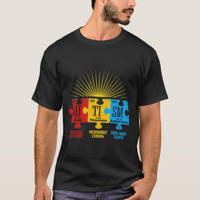 Camiseta Elemento químico de Quebra-cabeça de Consciência A (Frente)