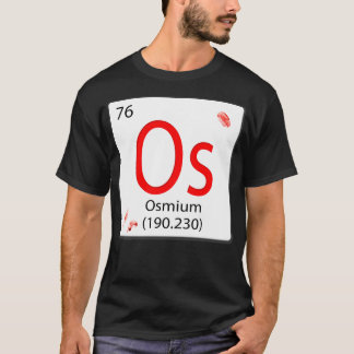 Camiseta Elemento químico Os Osmium Os Osmium Osmium com ba