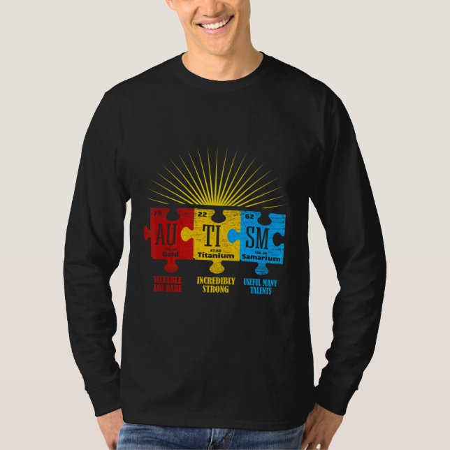 Camiseta Elemento Químico Quebra-cabeça de Consciência Ism  (Frente)