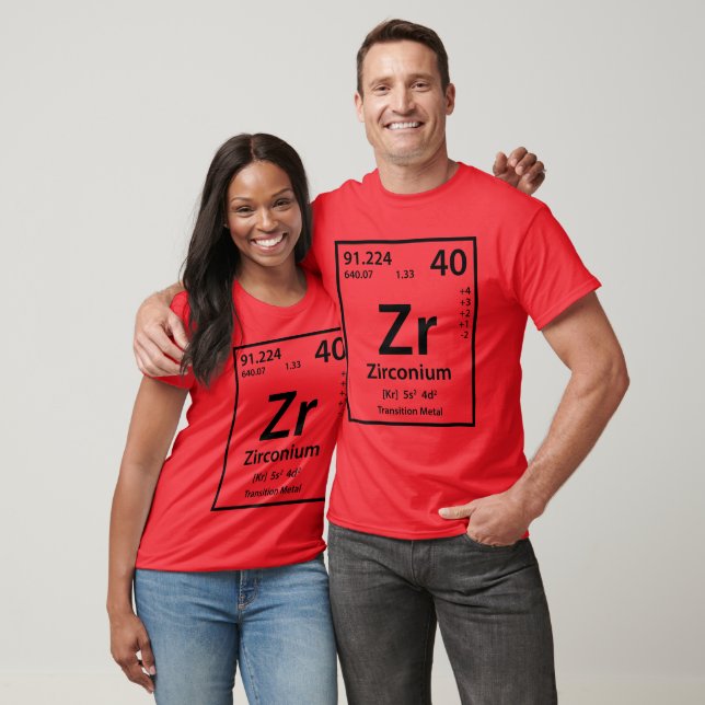 Camiseta Elemento Zircônio (preto) (Unissex)