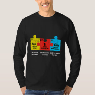 Camiseta Elementos Autismo Sensibilização Periódica da Mesa