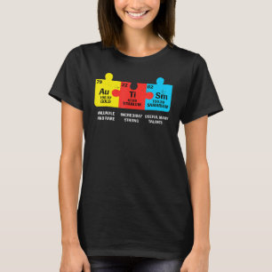 Camiseta Elementos Autismo Sensibilização Periódica da Mesa