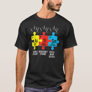 Camiseta Elementos Autismo Sensibilização Periódica da Mesa