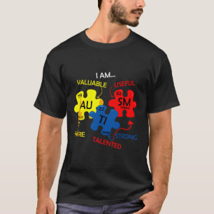 Camiseta Elementos Autismo Sensibilização Periódica da Mesa