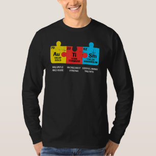 Camiseta Elementos Autismo Sensibilização Periódica da Mesa