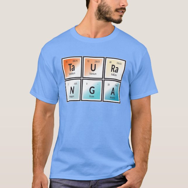 Camiseta Elementos da cidade de Tauranga retrô (Frente)