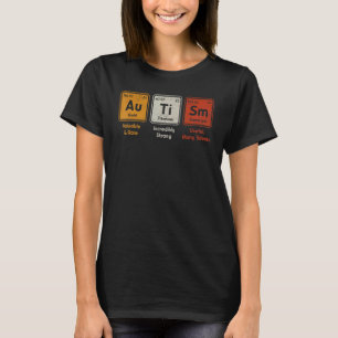 Camiseta Elementos da Tabela Periódica Ortografia Autista B