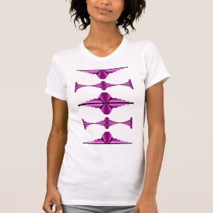 Camiseta Elementos de deco de arte em rosa profundo