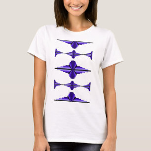Camiseta Elementos de deco de arte em roxo profundo