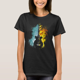 Camiseta Elementos de Fogo e Água Espalham Guitarra Guitarr