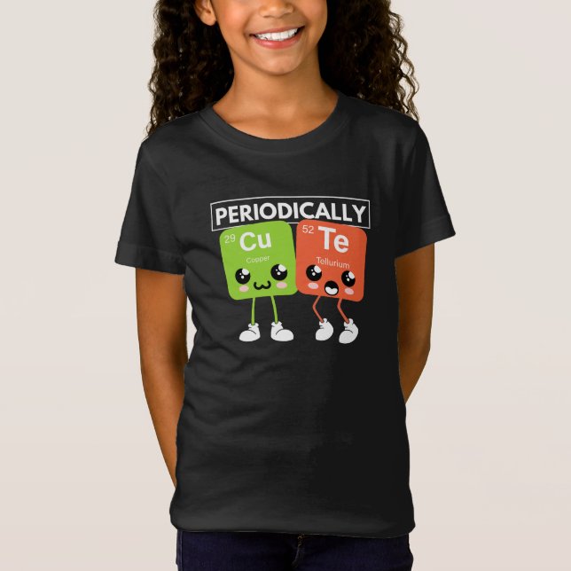 Camiseta Elementos de Mesa Periódicos Cortados Periódicos P (Frente)