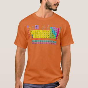 Camiseta Elementos de Mesas Periódicos Ciência Química Lega