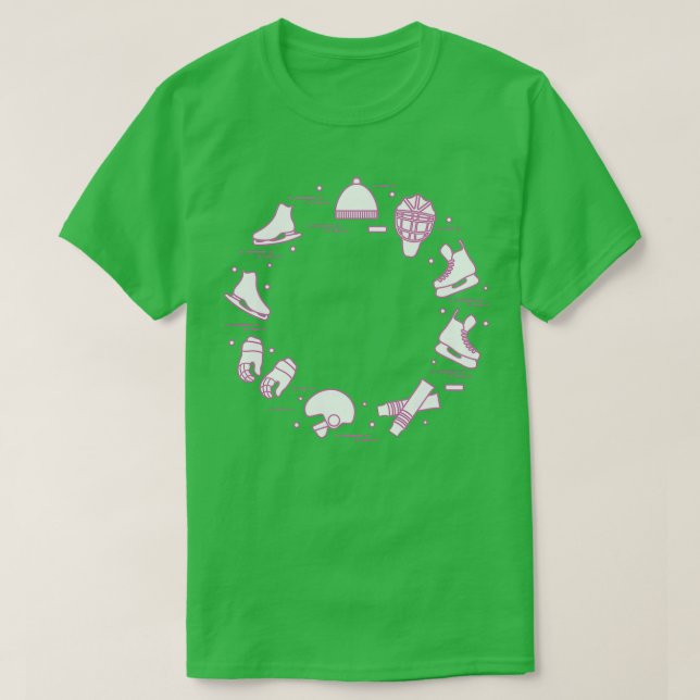 Camiseta Elementos de patinação e hóquei 11 (Frente do Design)