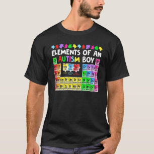 Camiseta Elementos De Um Menino Autista Quebra-Cabeça De Co