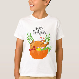Camiseta Elementos design do tema Ação de Graças