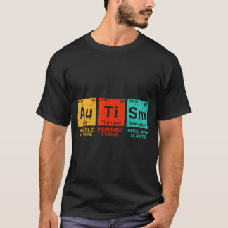 Camiseta Elementos do autismo tabela periódica conscientiza