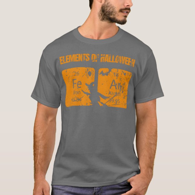 Camiseta Elementos do presente de Halloween (Frente)