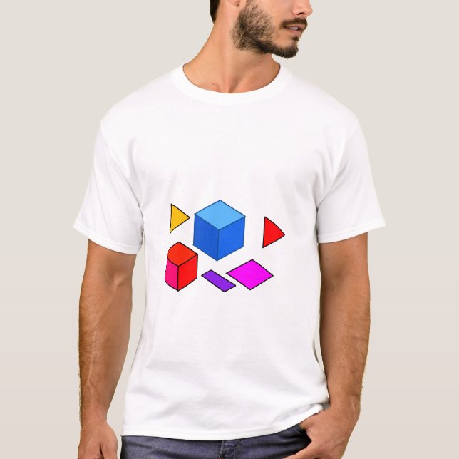 Camiseta Elementos Geométricos Abstratos para Minimalista (Frente)