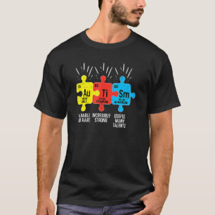 Camiseta Elementos Mesa Periódica Sensibilização para o Aut