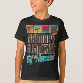 Camiseta Elementos Primários do Sarcasmo do Humor - Química