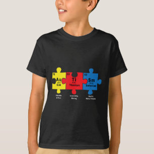 Camiseta Elementos Químicos de quebra-cabeça Piece Legal Au