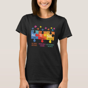 Camiseta Elementos Químicos Quebra-cabeça de Consciência Au