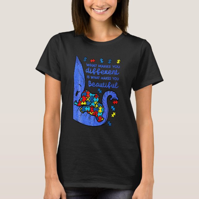 Camiseta Eleph Ant What Makes You Different Autism Awarenes (Frente)
