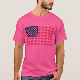 Camiseta Elephant American Flag
