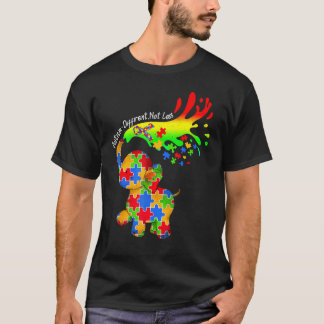 Camiseta Elephant Autism Different Not Less Be Kind Puzzle 