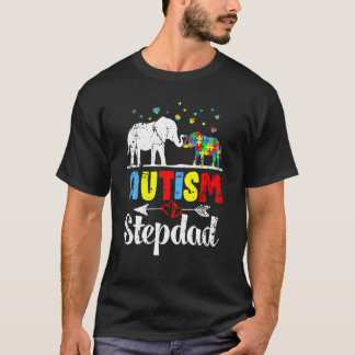 Camiseta Elephant Autism Stepdad Puzzle Heart Love Autism A