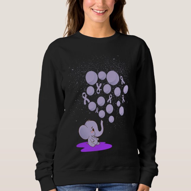 Camiseta Elephant Blowing Up Purple Balloons Overdose Aware (Frente)