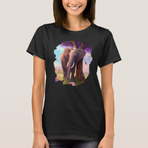 Camiseta Elephant Flowers Cute Painting Flower Elephant 2