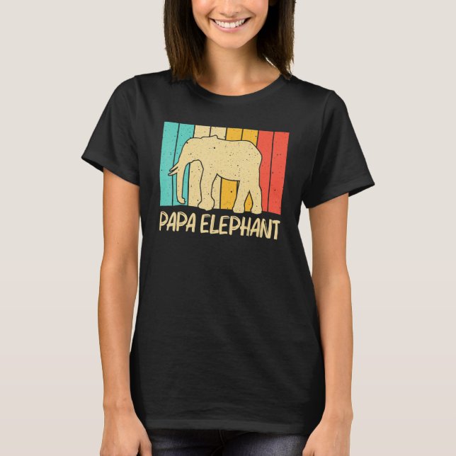 Camiseta Elephant For Men Dad Indian Elephant Mammoth Vinta (Frente)