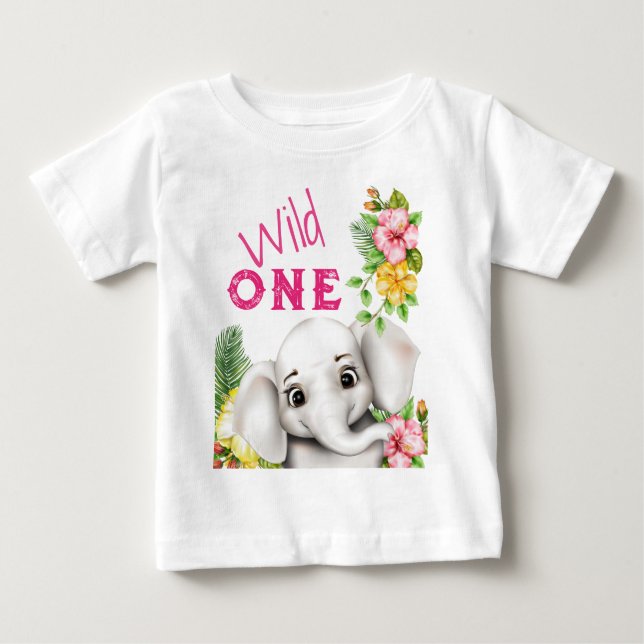 Camiseta Elephant Jungle Safari Personalizado (Frente)