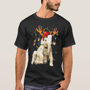 Camiseta Elephant Lights Santa Hat Sweater Tree Cristo