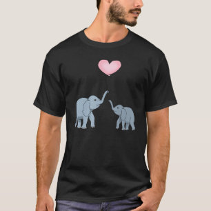 Camiseta Elephant Love Heart Balloon Cachorro Natal