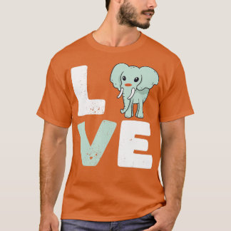 Camiseta Elephant Lover Cute Love Elephant Vintage