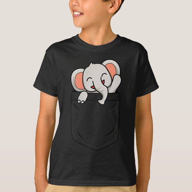 Camiseta Elephant Lovers Cute Funny Elephant In Cket  (Frente)