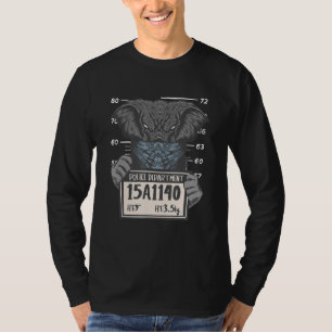 Camiseta Elephant Mugshot Willife African Animal Elephant